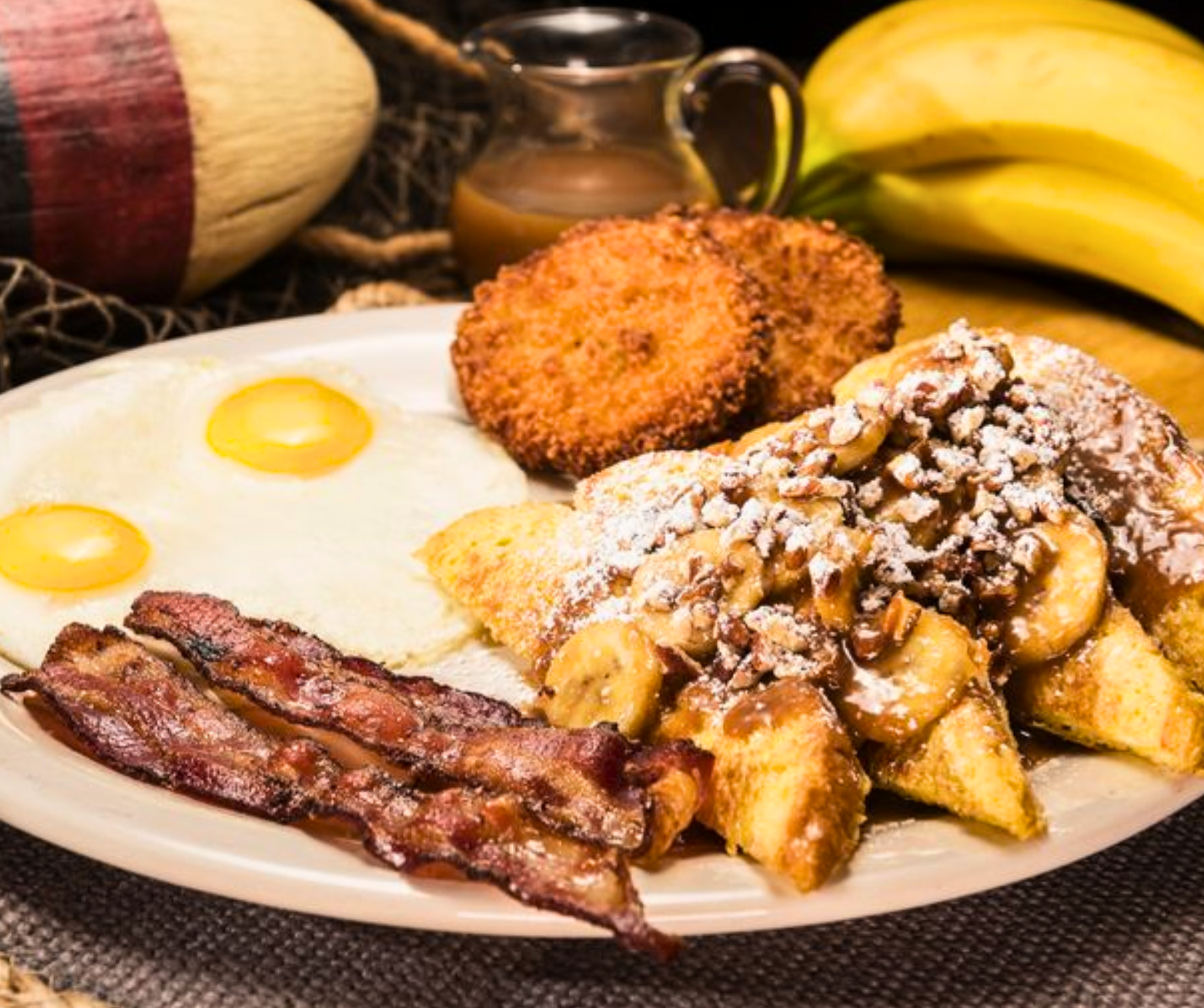 Bananas Foster French Toast Platter